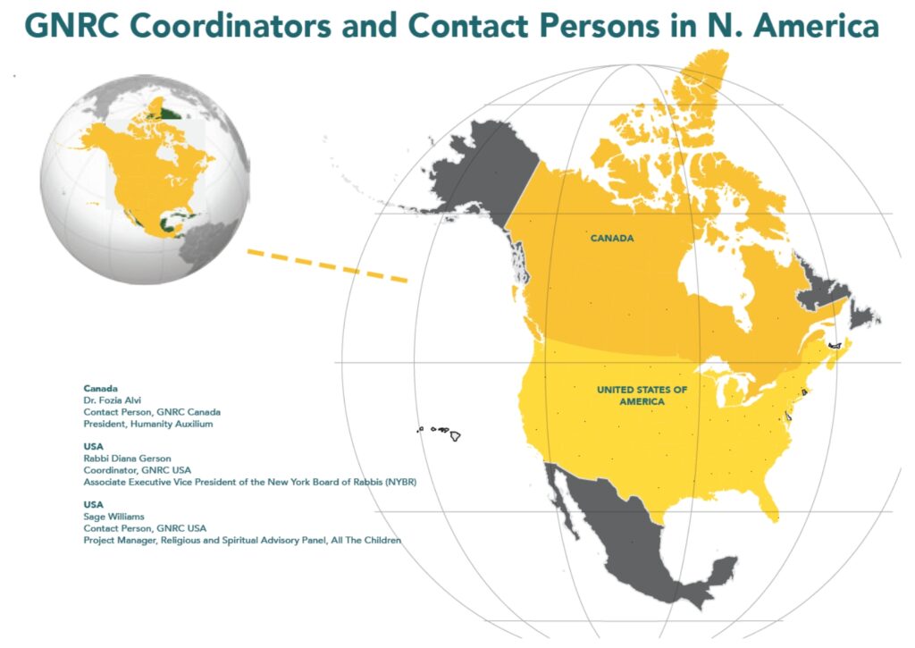 GNRC Coordinators and Contact persons in North America.