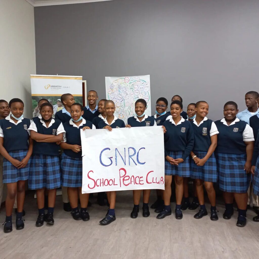 Students during the launch of the Peace Club.